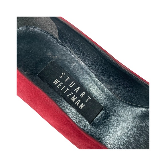 Stuart Weitzman Red Women’s Suede & Snakeskin Pumps Size 6B - Picture 9 of 11